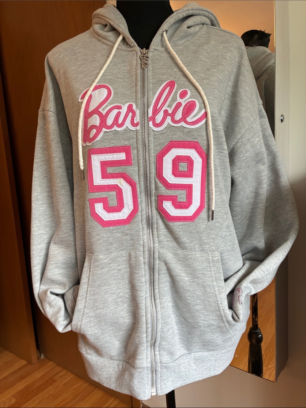 Forever 21 x Barbie Gray Zip Hoodie